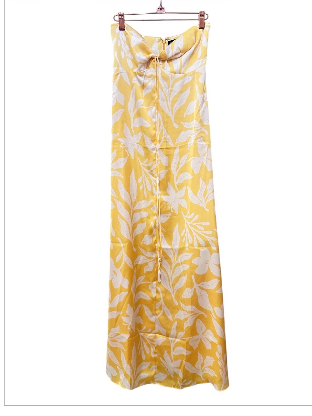 Abercrombie 
Yellow & White Floral Strapless Maxi Dress